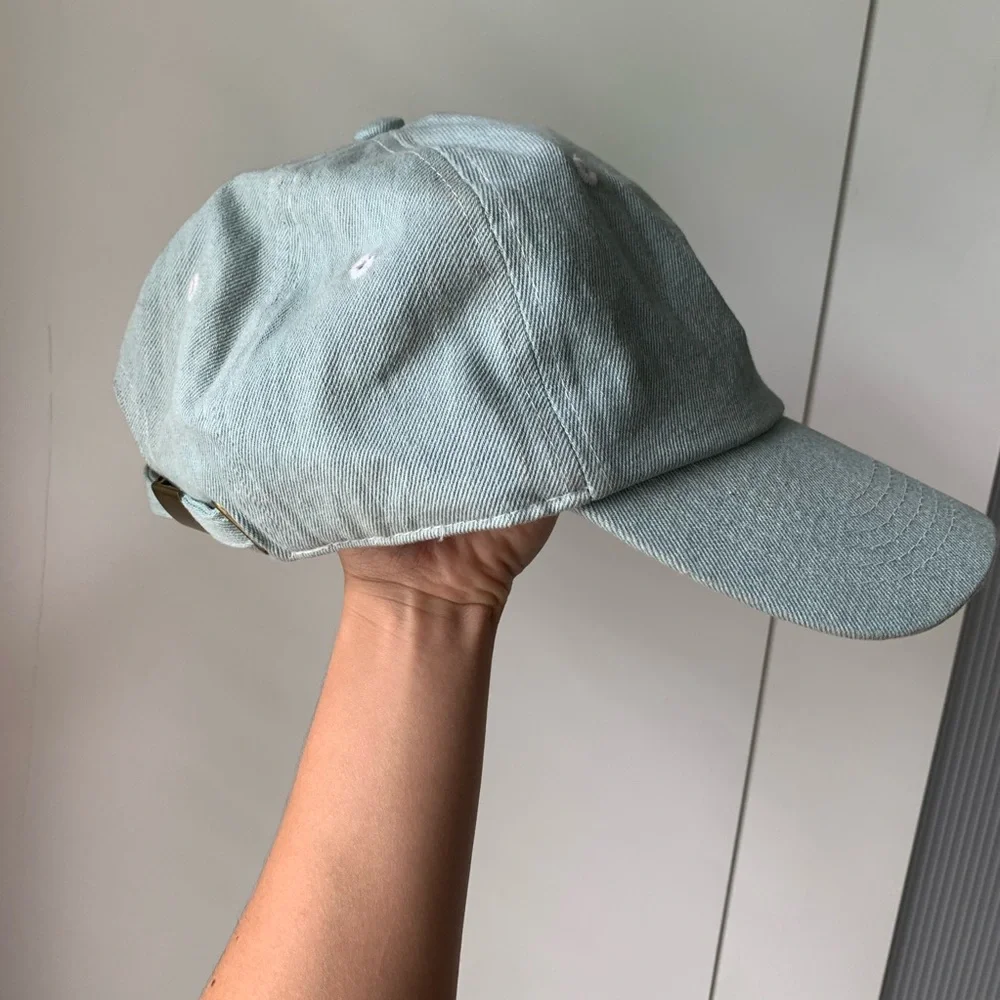 Light denim baseball cap